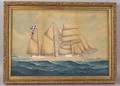 Attributed to H Thorkidsen 19th Century Ship Portrait of the Barquentine the Fremad