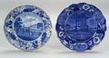 Two Historical Blue and White Transfer Decorated Staffordshire Plates