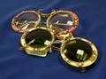 Two Pairs of Christian Dior Jeweled and Enameled Giltmetal Eyeglasses