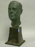 Patinated Bronze Bust of JH Parker on Wooden Base