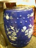 Chinese Export Porcelain Blue and White Barrelform Garden Seat