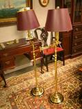 Pair of Brass Adjustable Floor Lamps