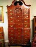 Chippendalestyle Carved Mahogany Blockfront Chest on Chest