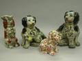 Four Assorted Porcelain Dog Figures and Jug