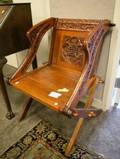 Gothic Revival Carved Oak Armchair