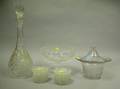 Waterford Colorless Cut Glass Compote a Covered Dish Set of Ten Salts and a Decanter