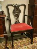 George III Carved Mahogany Armchair