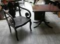 Duncan Phyfestyle Mahogany Card Table and a Late Victorian Carved Mahogany Armchair