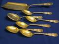 Set of Eleven Sterling Silver Teaspoons and Two Serving Pieces