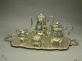 FourPiece Gorham Silver Plated Heritage Tea Set and Serving Tray
