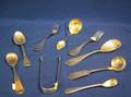 Sixteen Assorted Coin and Sterling Silver Flatware Items