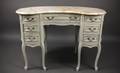 French White Painted Marble Top Vanity Desk