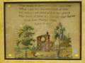 1857 Framed Needlepoint and Cross Stitch Sampler