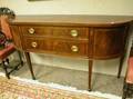 Regencystyle Inlaid Yewwood DShaped Sideboard