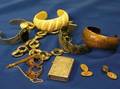 Ten Pieces of Assorted Sterling Gold Copper and Ivory Jewelry and Accessories