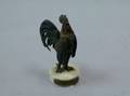 Small Viennese Bronze Cold Painted Figure of Chantecler on a Marble Base