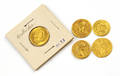 Three ancient Italian gold coins including Constantius II
