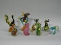 Eight Italian Art Glass Figures