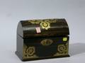 Brass Mounted Dometop Zebrawood Veneer Jewel Casket