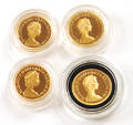Four gold proof sovereigns 1979
