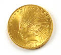 1915 US 10 gold Indian head coin