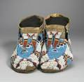 Central Plains Beaded Hide Mans Moccasins
