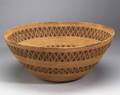 Large California Polychrome Coiled Basketry Bowl