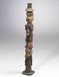 Northwest Coast Polychrome Wood Totem Pole