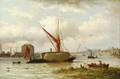 Henri Maes BritishBelgian 19th Century A London Hay Barge