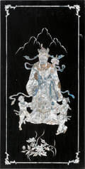 Chinese lacquer and mother of pearl panel