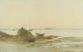 Samuel Peter Rolt Triscott American 18461925 Harbor View with Distant Lighthouse