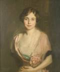 Harrington Mann American 18651937 The Pink RoseA Portrait of Mrs Carstairs