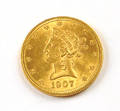 1907 US 10 gold coin