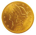 US 20 1900 gold Liberty head coin
