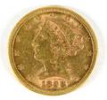 US 1898 5 gold Liberty Head coin