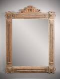 Tramp Art Framed Mirror Dated 1907