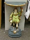 Pair of Italian Rococostyle Carved and Painted Figural Stands