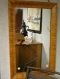Tiger Maple Veneer Framed Mirror