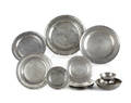 Twelve pieces of pewter