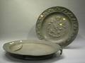Large Pewter Warming Platter and Charger