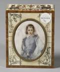 Ivory and Faux Tortoiseshell Inlaid Box with Portrait Miniature