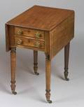 Regency Mahogany Diminutive Two Drawer Drop Leaf Table