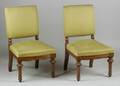 Pair of Renaissance Revival Carved Walnut Side Chairs