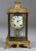 Art Nouveaustyle Gilt Metal Mantel Clock