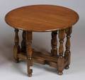 William and Mary Style Miniature Oak DropLeaf Table