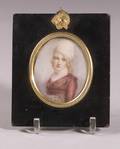 Portrait Miniature On Ivory of Young Woman