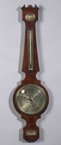 Mahogany Banjo Barometer