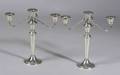 Pair of Wm Rogers Sterling Convertible Three Light Candelabra