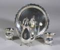 Four Piece American Classical Revival Sterling Demitasse Set