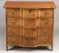 Continental Baroque Style Walnut Four Drawer Chest